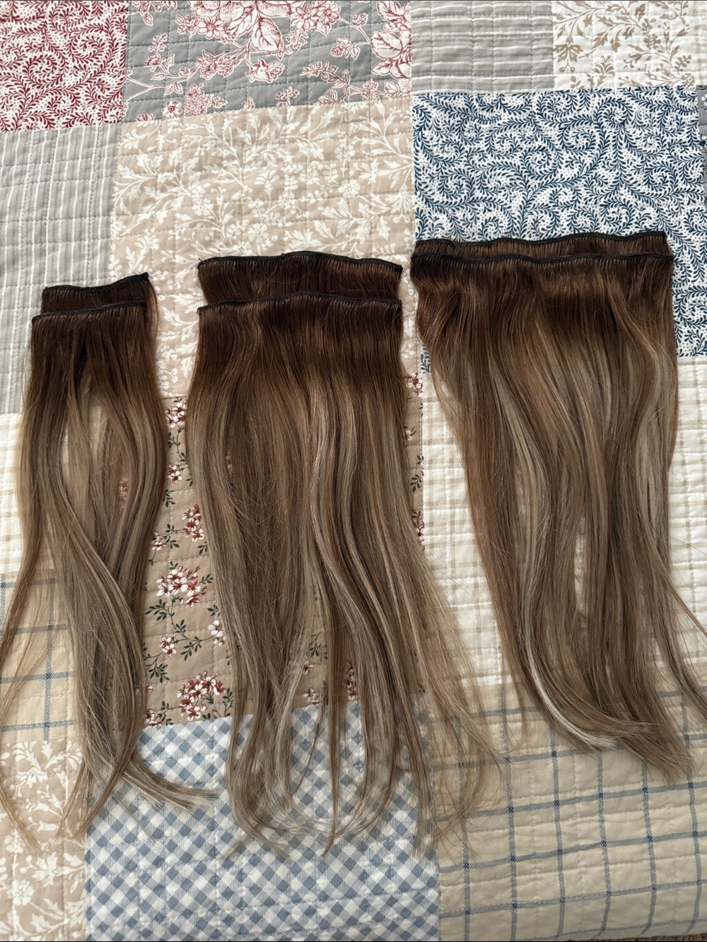 Women's Clip-In Hair Extensions - Ash Brown Ombre